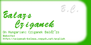 balazs cziganek business card